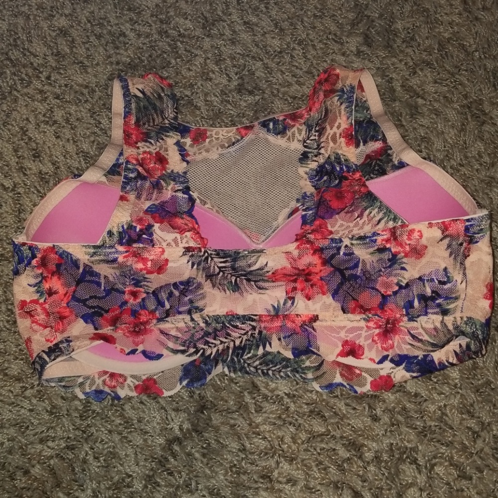 High neck floral bralette - Picture 3 of 5
